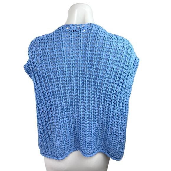 Zara Blue Knit Sweater Vest - Picture 2 of 4
